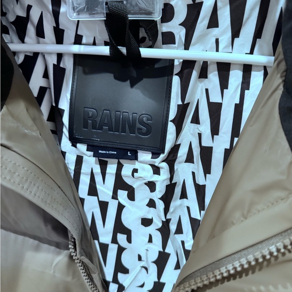 RAINS Block Puffer Full-Length Coat-WOOD - Picture 5 of 5